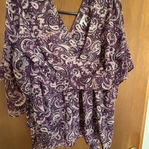 Metro Purple Paisley Blouse